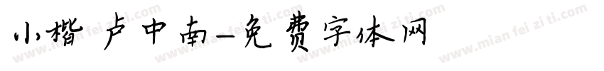 小楷 卢中南字体转换